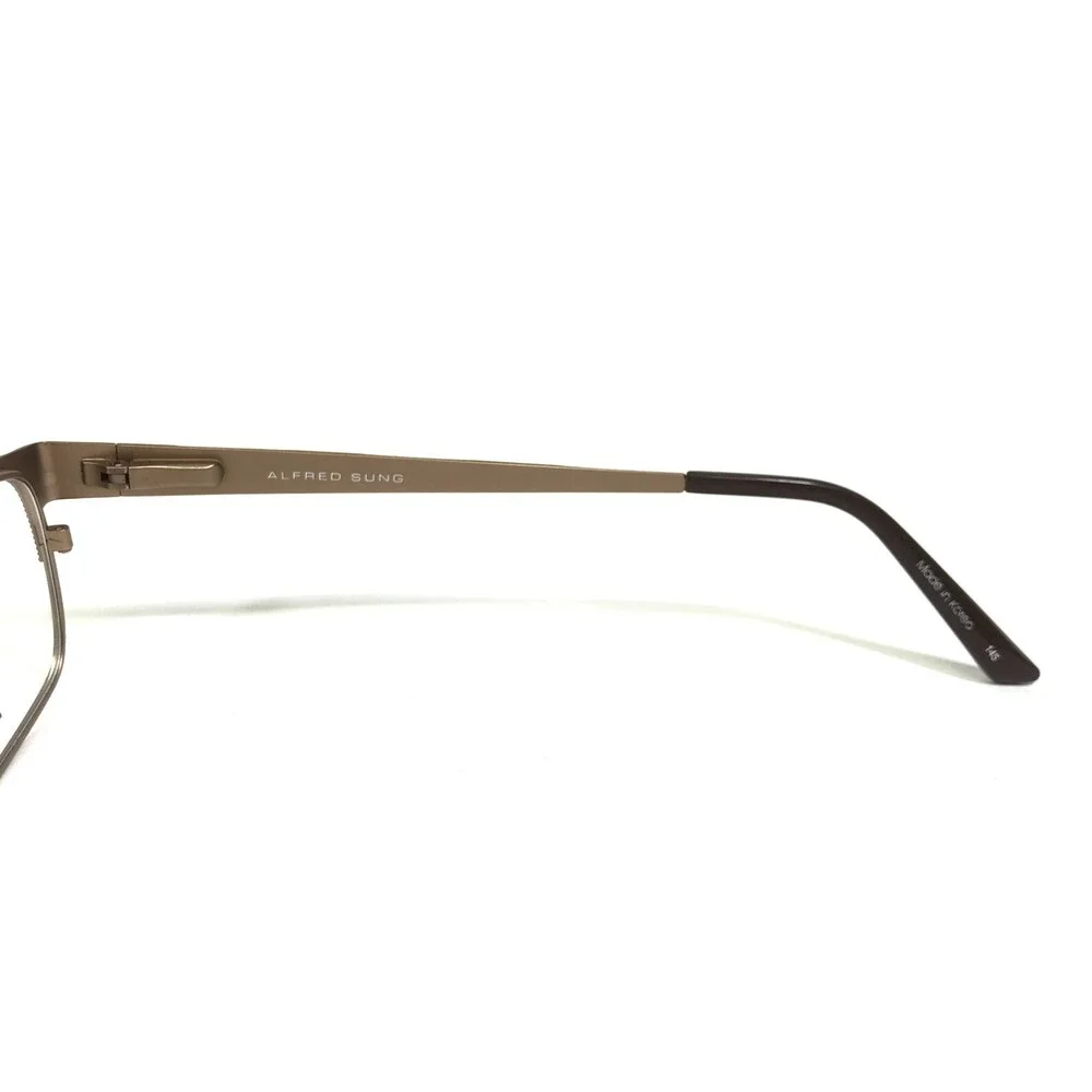 Alfred Sung Eyeglasses Frames AS5056 BRN CEN Rectangular Full Rim 56-18-145